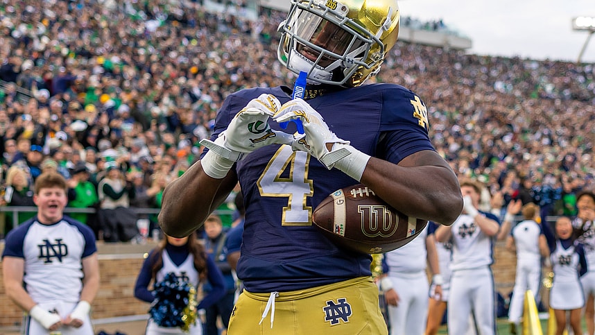 Jeremiyah Love, giants, NCAA Football: Syracuse at Notre Dame