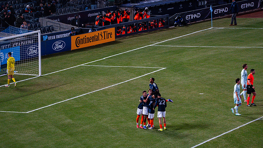 New York City FC’s goal celebration at Yankee Stadium | Credit: Shanely Leonardini