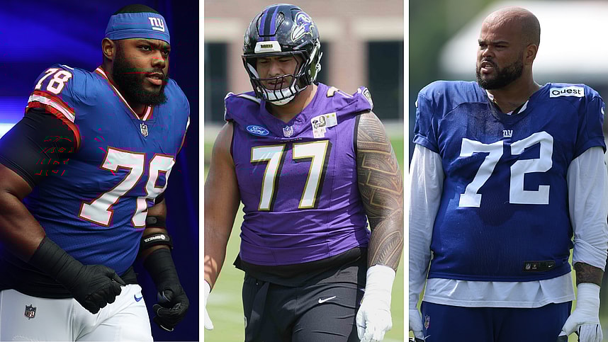 Giants, Daniel Faalele, Andrew Thomas, Jermaine Eluemunor