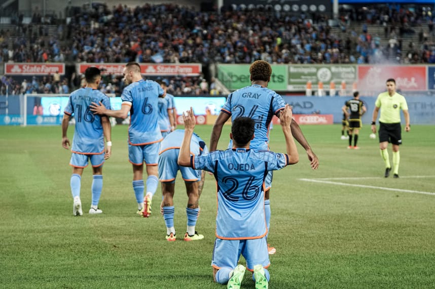 Agustin Ojeda celebrates his goal | Credit: Anthony Surrusco
