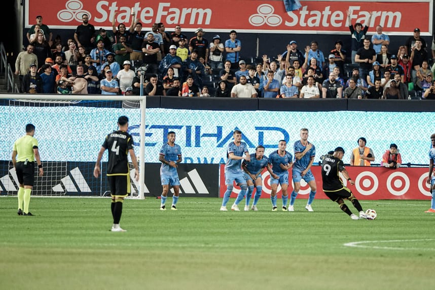 Cucho Hernandez with a freestyle Kick | Credit: Anthony Surrusco 
