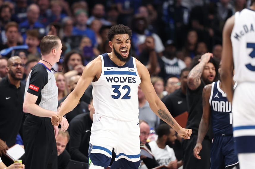 NBA: Playoffs-Minnesota Timberwolves at Dallas Mavericks, knicks, karl-anthony towns