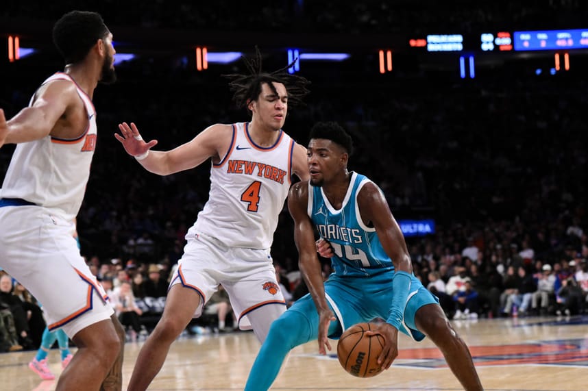 NBA: Preseason-Charlotte Hornets at New York Knicks, pacome dadiet