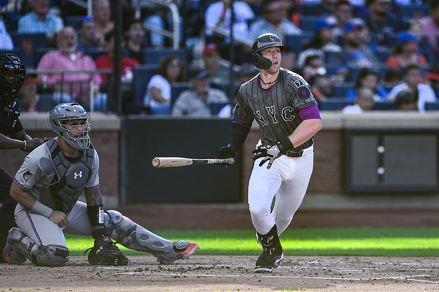 MLB: Miami Marlins at New York Mets -- Brett Baty