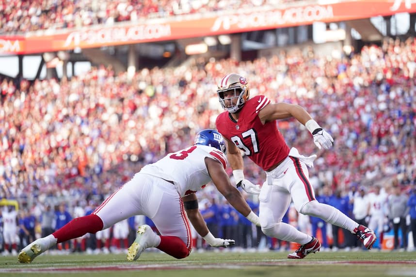 NFL: New York Giants at San Francisco 49ers, evan neal