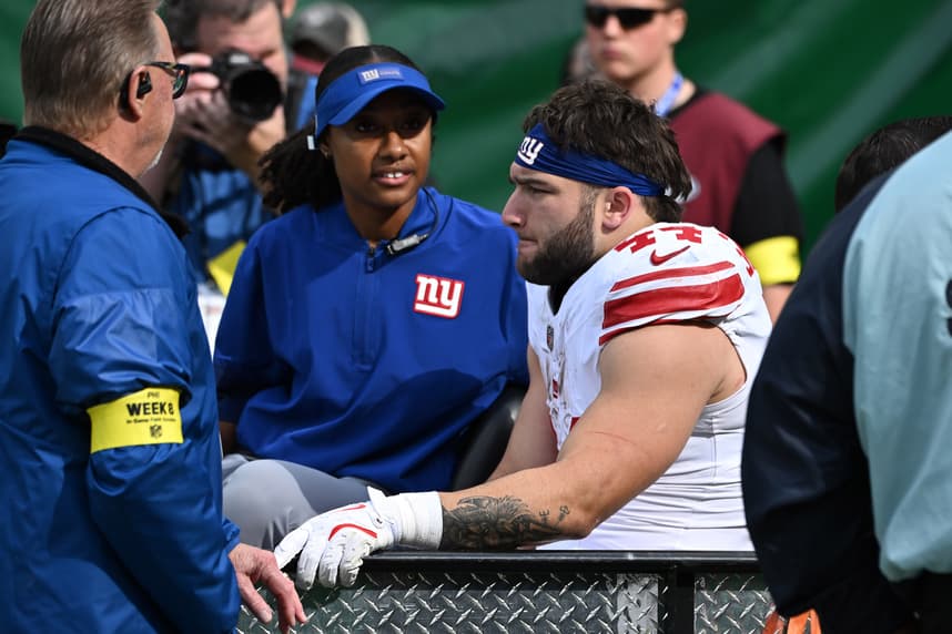 Cam Skattebo, NFL: New York Giants at Philadelphia Eagles