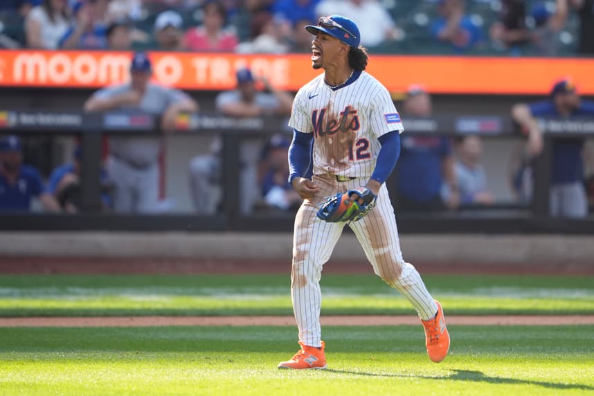 MLB: Texas Rangers at New York Mets -- Francisco Lindor