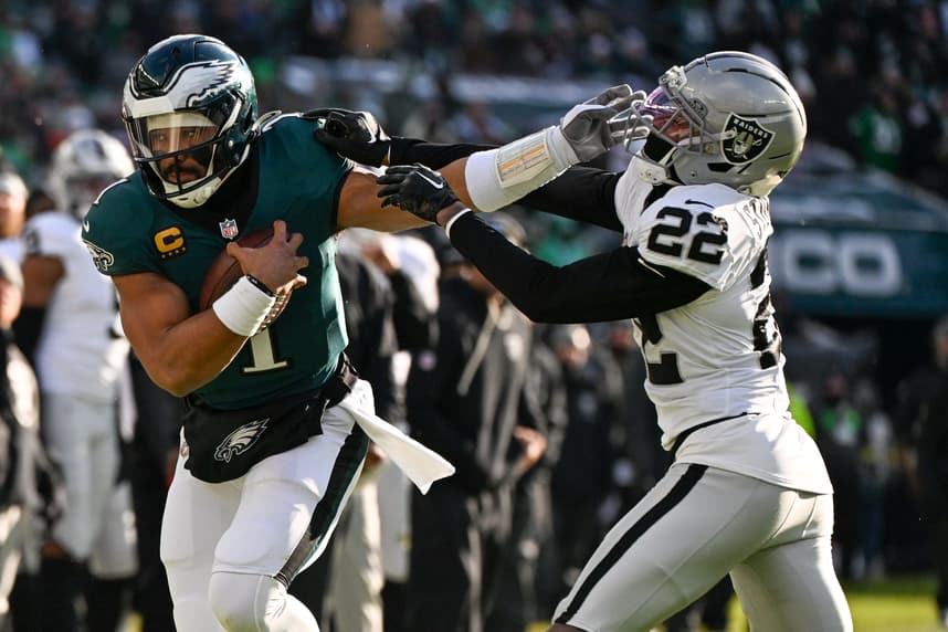 eric stokes, giants, NFL: Las Vegas Raiders at Philadelphia Eagles