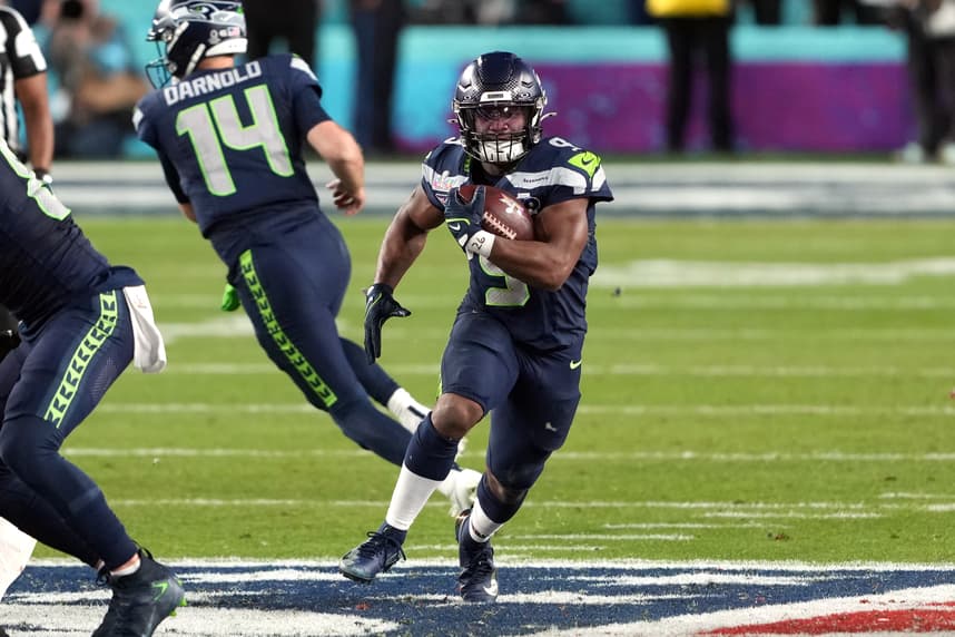 Kenneth Walker, giants, NFL: Super Bowl LX-Seattle Seahawks at New England Patriots