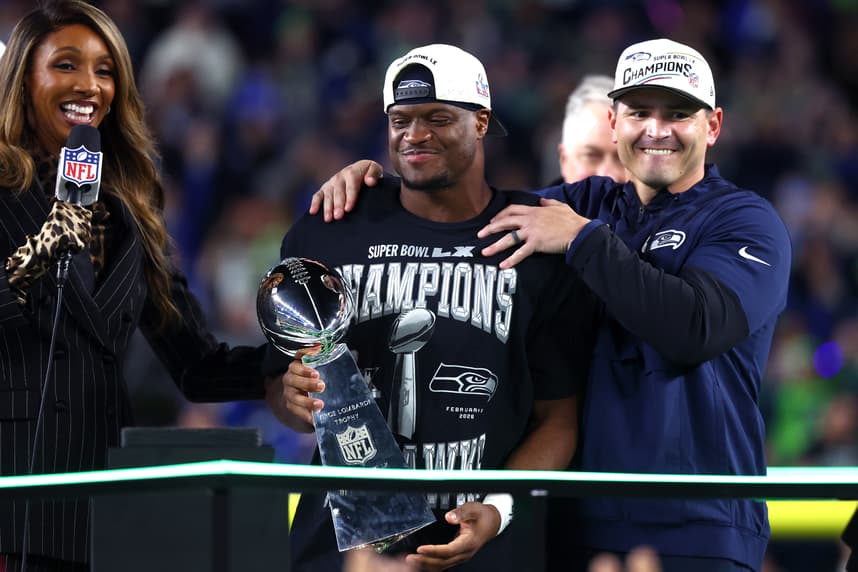 Kenneth Walker, giants, NFL: Super Bowl LX-Seattle Seahawks at New England Patriots