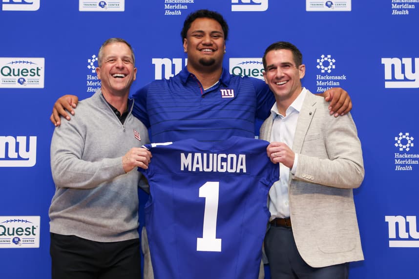 Francisco Mauigoa, NFL: New York Giants Draft Press Conference