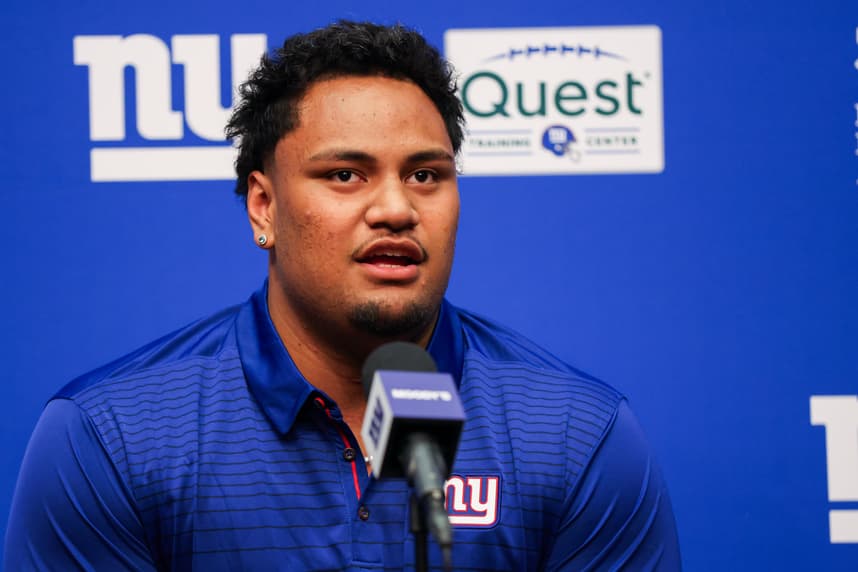 Francis Mauigoa, NFL: New York Giants Draft Press Conference