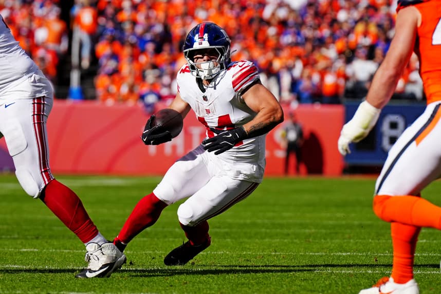 Cam Skattebo, NFL: New York Giants at Denver Broncos