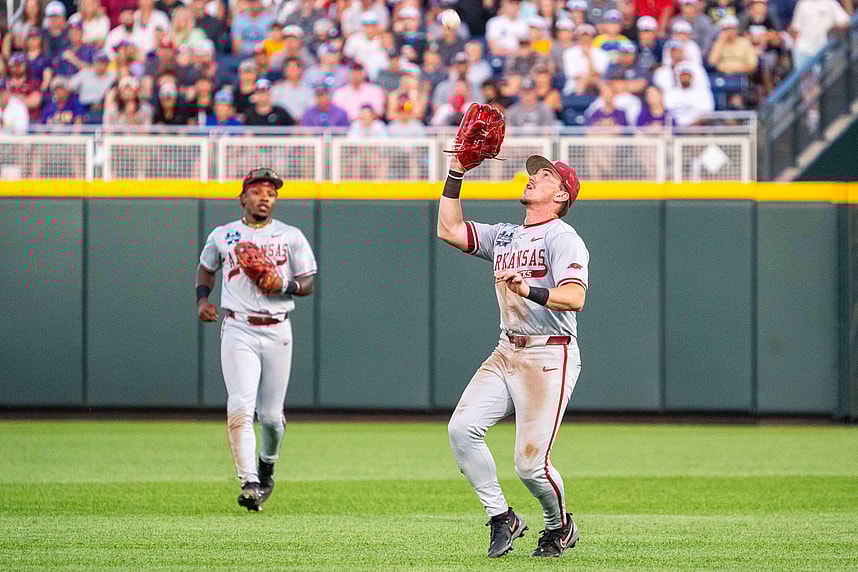 NCAA Baseball: College World Series-Arkansas v LSU