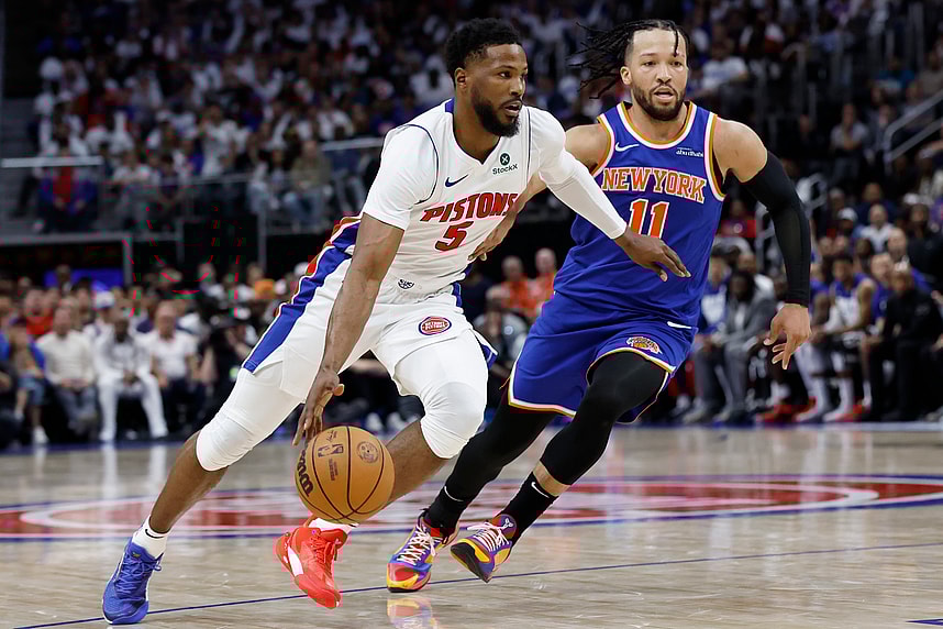 NBA: Playoffs-New York Knicks at Detroit Pistons, malik beasley