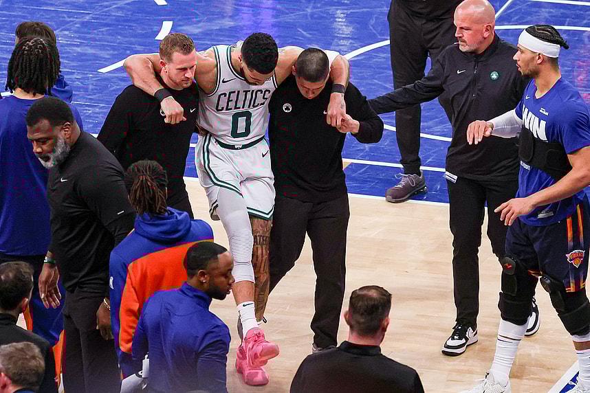 Jayson Tatum, NBA: Playoffs-Boston Celtics at New York Knicks