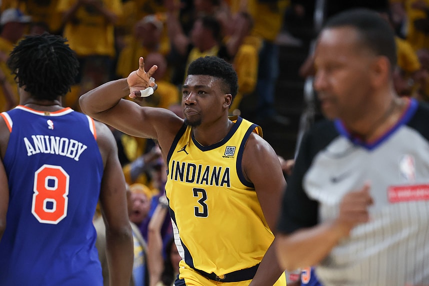 Thomas Bryant, NBA: Playoffs-New York Knicks at Indiana Pacers