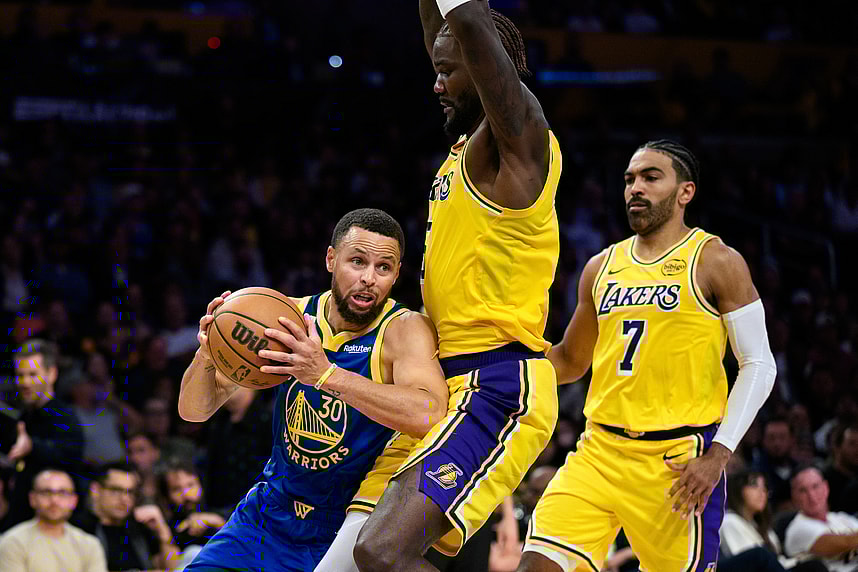 Stephen Curry, NBA: Golden State Warriors at Los Angeles Lakers