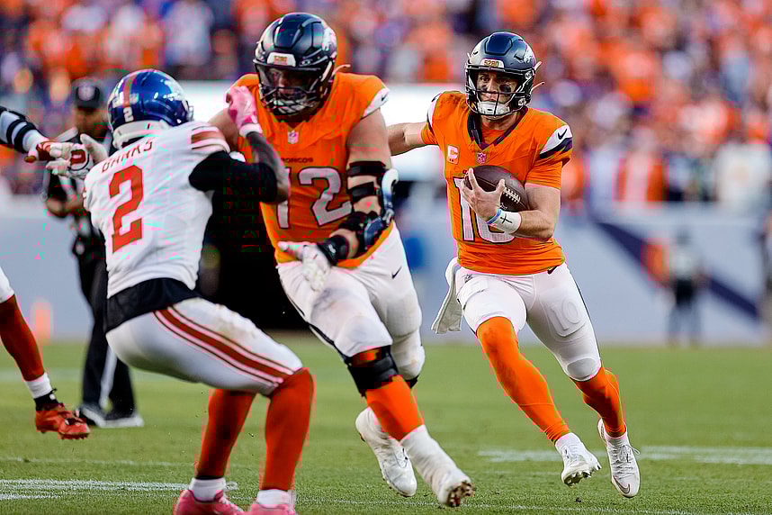 Deonte Banks, NFL: New York Giants at Denver Broncos