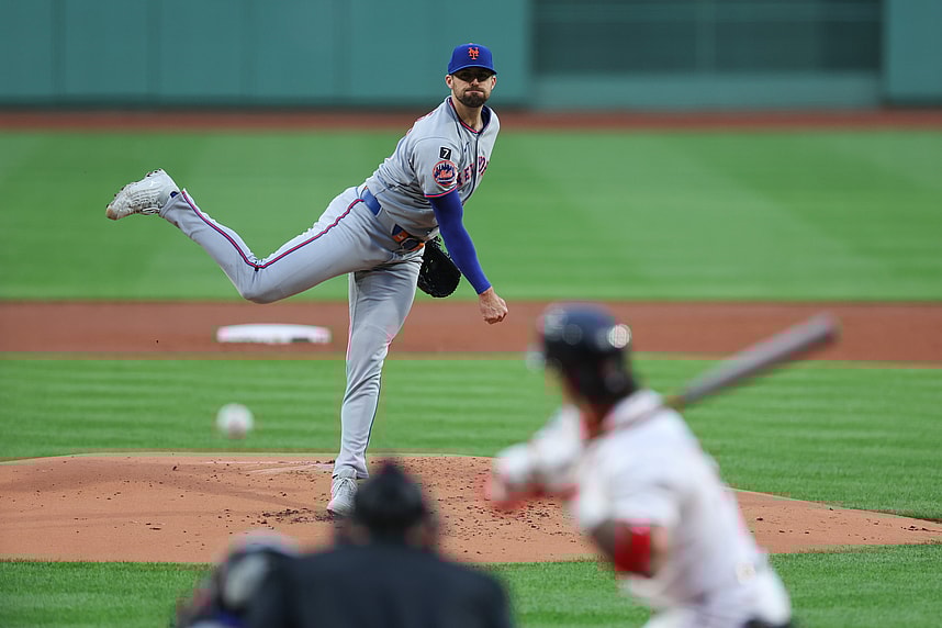 New York Mets starting pitcher Clay Holmes vs the Boston Red Sox