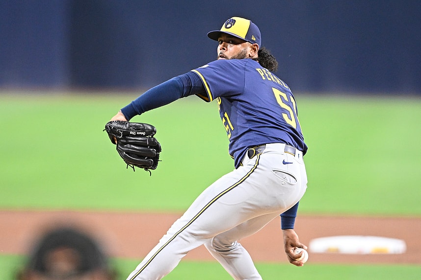 MLB: Milwaukee Brewers at San Diego Padres -- Freddy Peralta