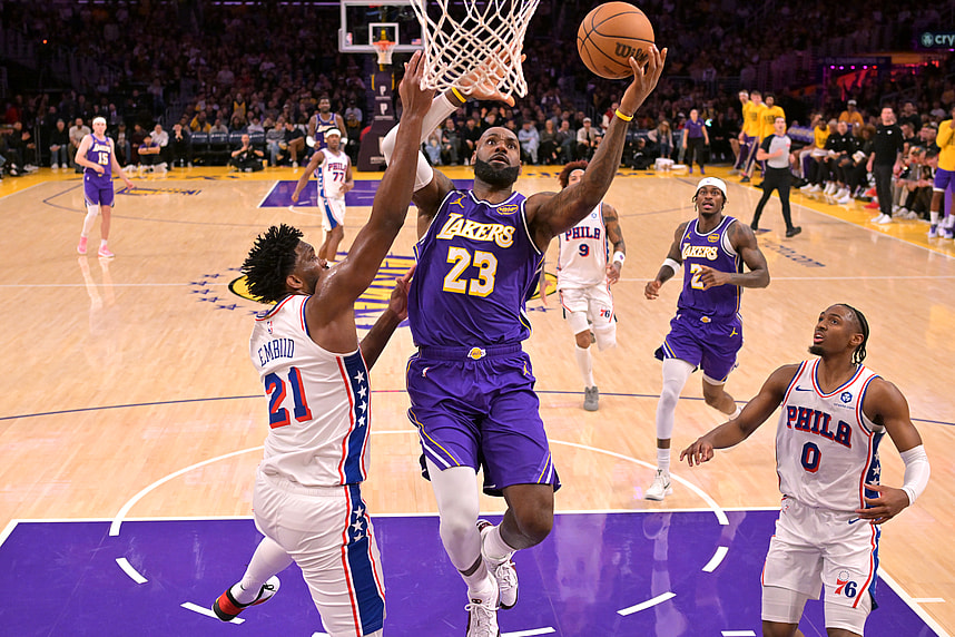 NBA: Philadelphia 76ers at Los Angeles Lakers