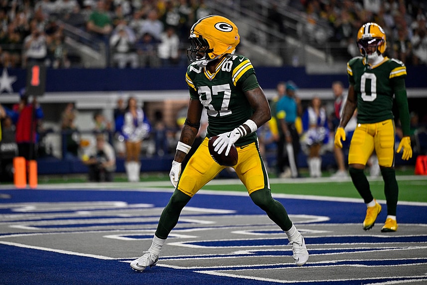Romeo Doubs, giants, NFL: Green Bay Packers at Dallas Cowboys