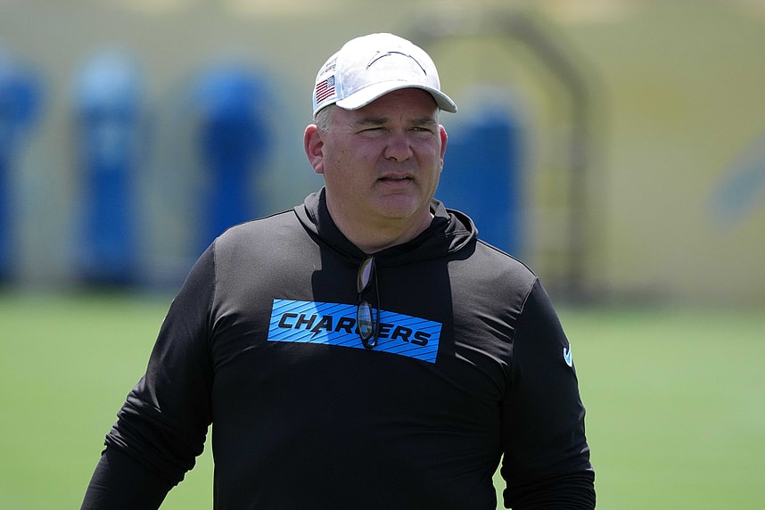 Greg Roman, giants, NFL: Los Angeles Chargers OTA