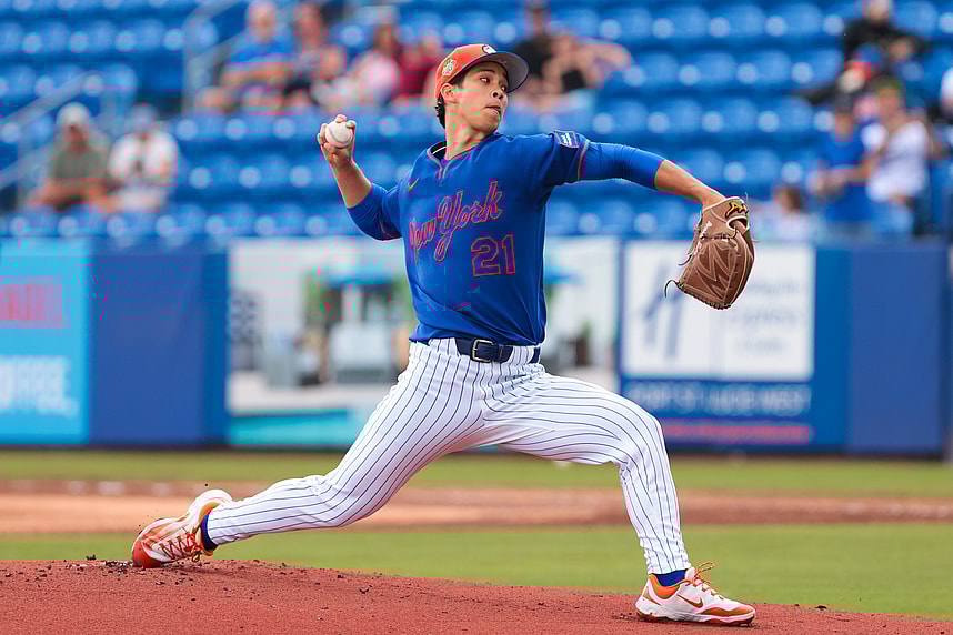 Baseball: Spring Traininig-Nicaragua at New York Mets -- Jonah Tong