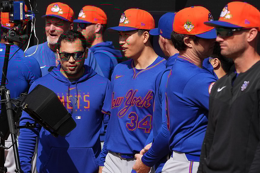 MLB: New York Mets-Workouts -- Kodai Senga