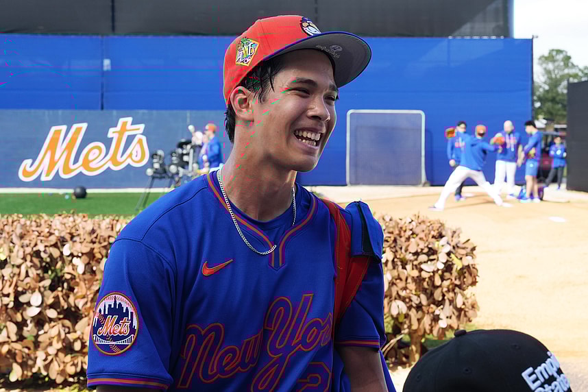 MLB: New York Mets-Workouts -- Jonah Tong
