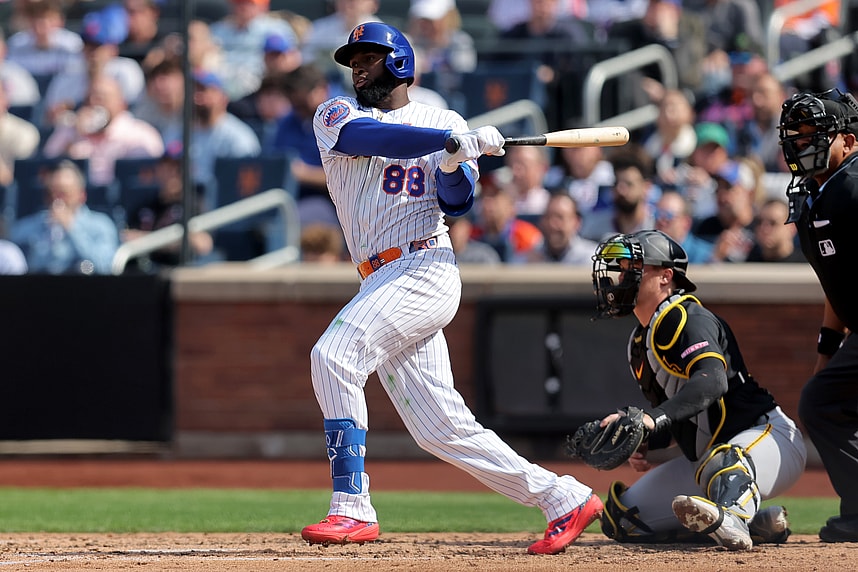 Luis Robert Jr, picks up a hit for the NY Mets on Opening Day 2026