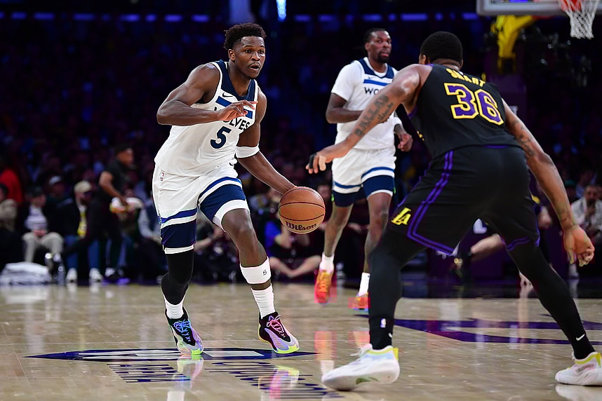 Anthony Edwards, NBA: Minnesota Timberwolves at Los Angeles Lakers