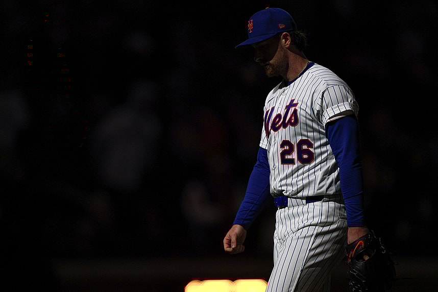 Nolan McLean pitching for the NY Mets at Citi Field against the Arizona Diamondbacks