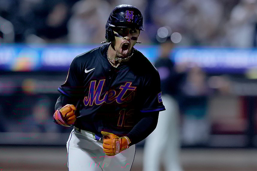 Francisco Lindor batting for the New York Mets at Citi Field
