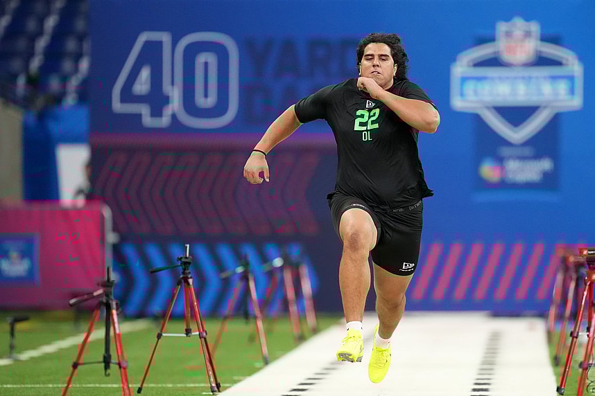 Spencer Fano, giants, NFL: Scouting Combine