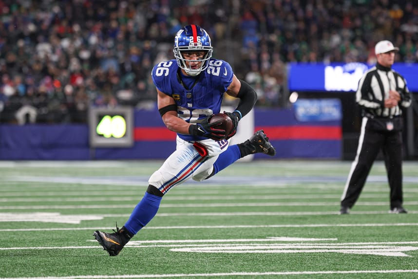 nfl: philadelphia eagles at new york giants, saquon barkley