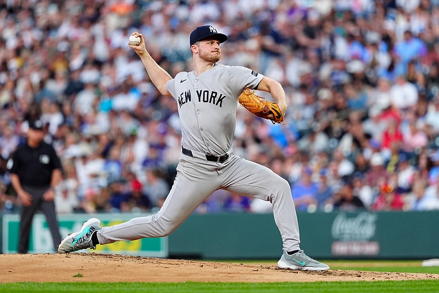 MLB: New York Yankees at Colorado Rockies, clarke schmidt