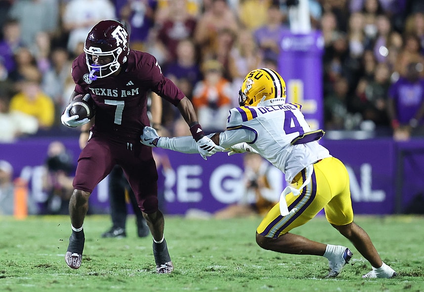 Mansoor Delane, giants, NCAA Football: Texas A&M at Louisiana State