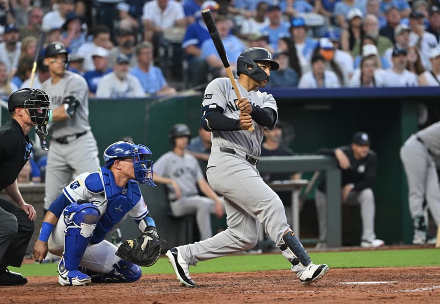 MLB: New York Yankees at Kansas City Royals, trent grisham