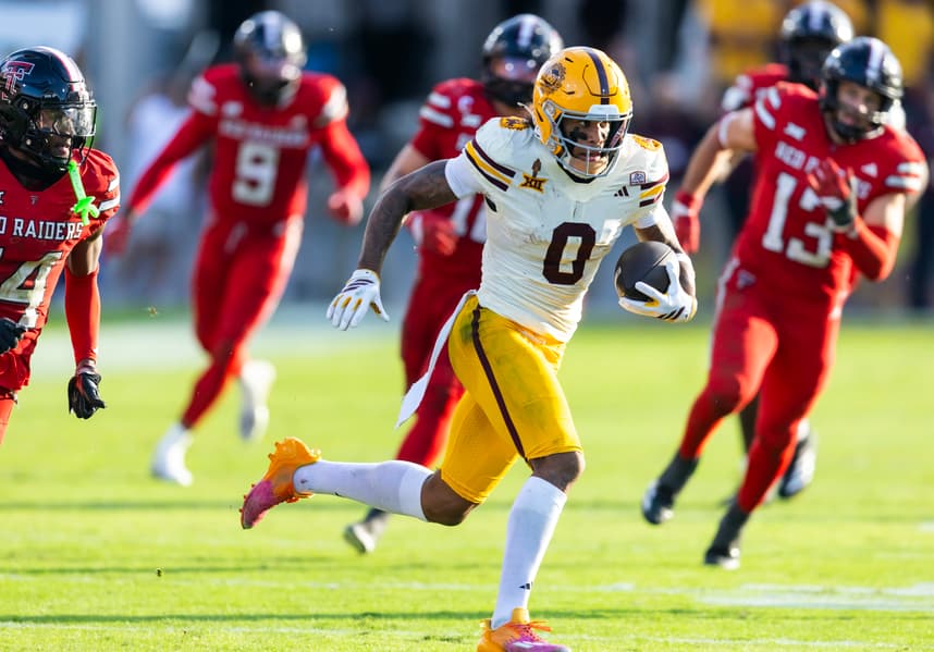 NCAA Football: Texas Tech at Arizona State, jordyn tyson, new york giants