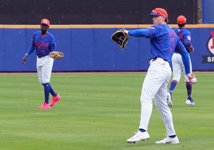 MLB: Spring Training-Washington Nationals at New York Mets -- Brett Baty