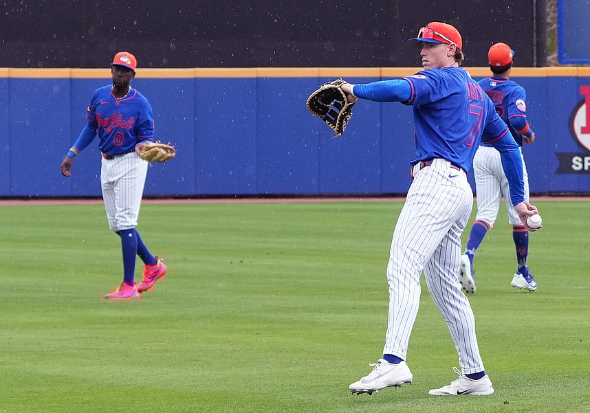 MLB: Spring Training-Washington Nationals at New York Mets -- Brett Baty