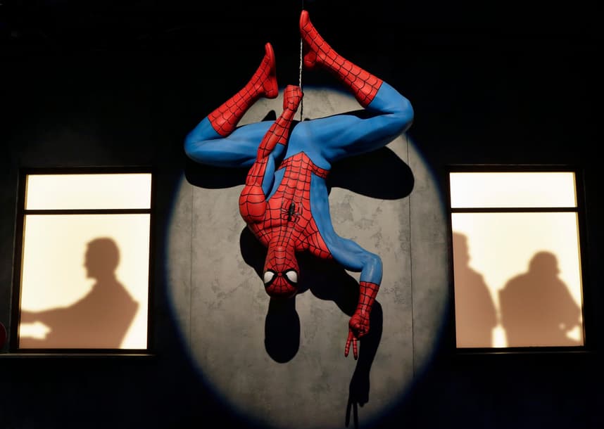 A selfie spot featuring Spider-Man is part of "Marvel: Universe of Super Heroes," a special exhibit opening at COSI in