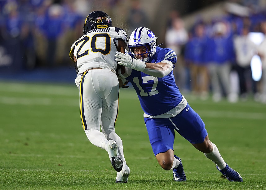 Jack Kelly, giants, NCAA Football: West Virginia at Brigham Young