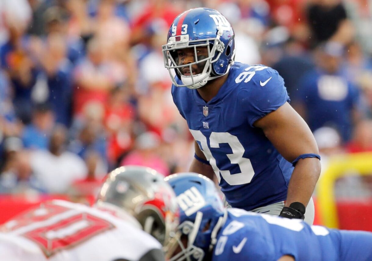 New York Giants linebacker, B.J. Goodson.