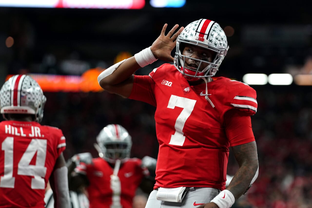 New York Giants: Dwayne Haskins Performs During On-Field Workouts At The Combine