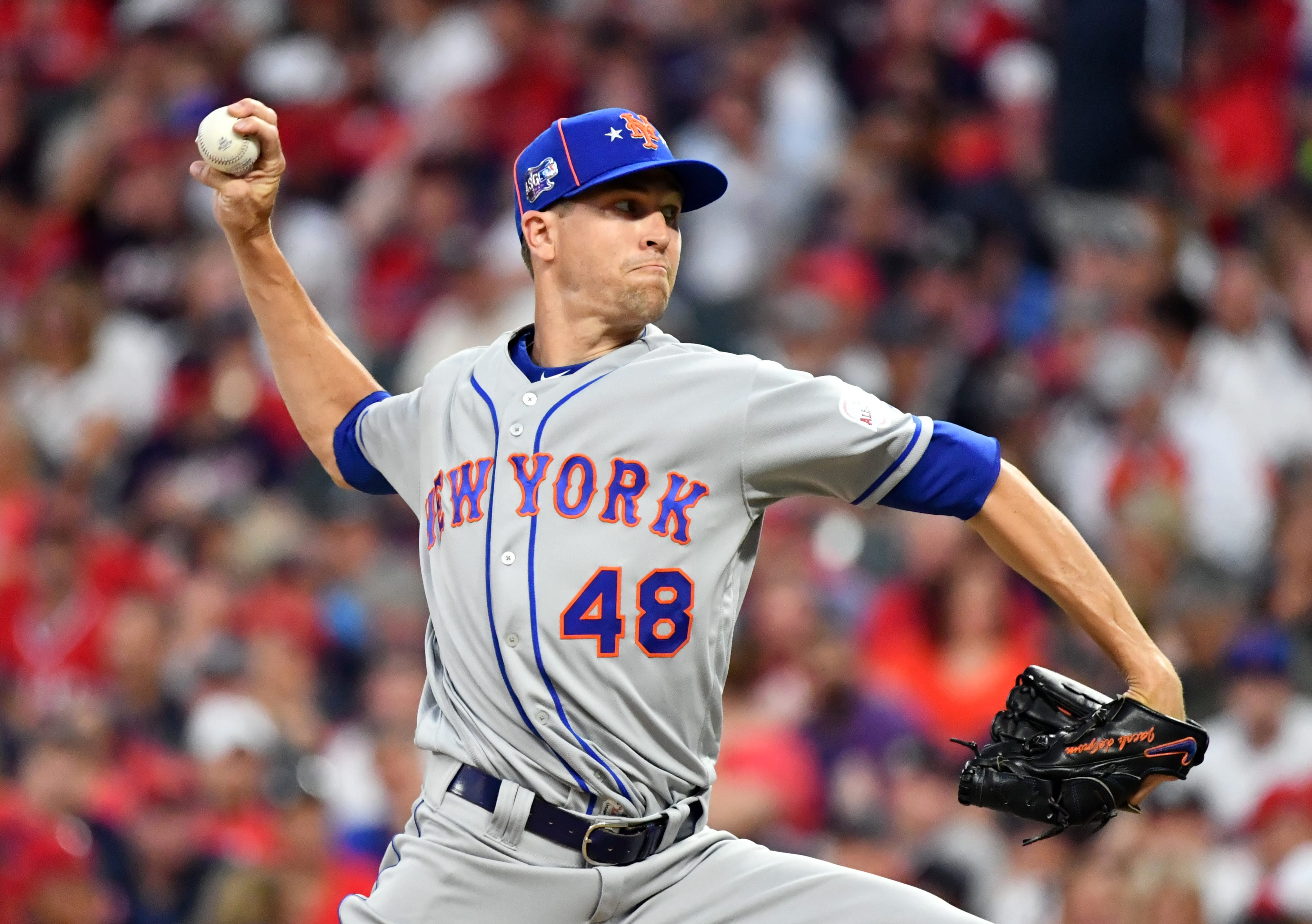 Jacob deGrom's Long Hair and Blue Jersey: A Look at the Mets' Ace's Iconic Style - wide 1