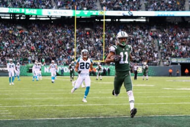 robby anderson running a touchdown against the carolina panthers