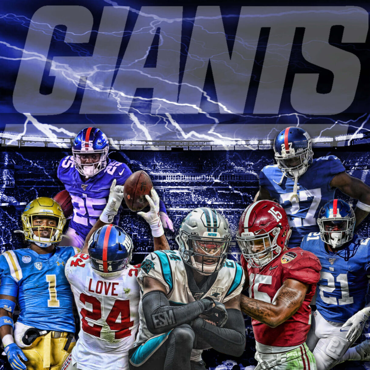 New York Giants, James Bradyberry, Darnay Holmes, Julian Love, Xavier McKinney